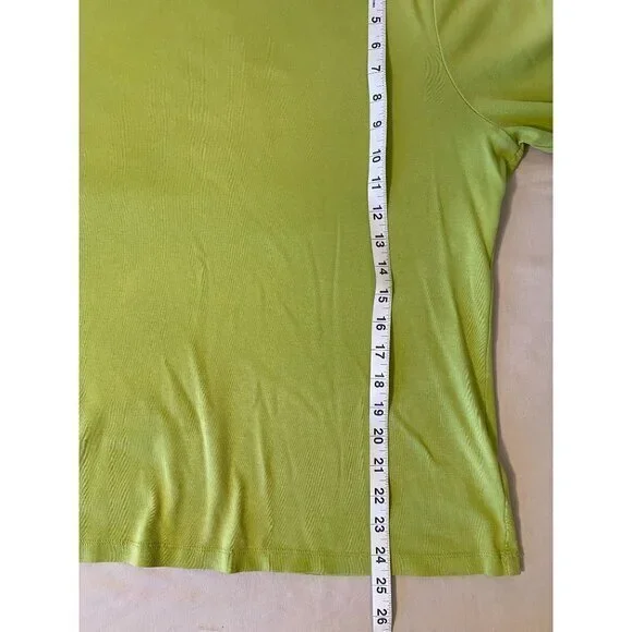 Naturals Coldwater Creek Women's Lime Green Pullover‎ Blouse Size XL - Picture 7 of 12